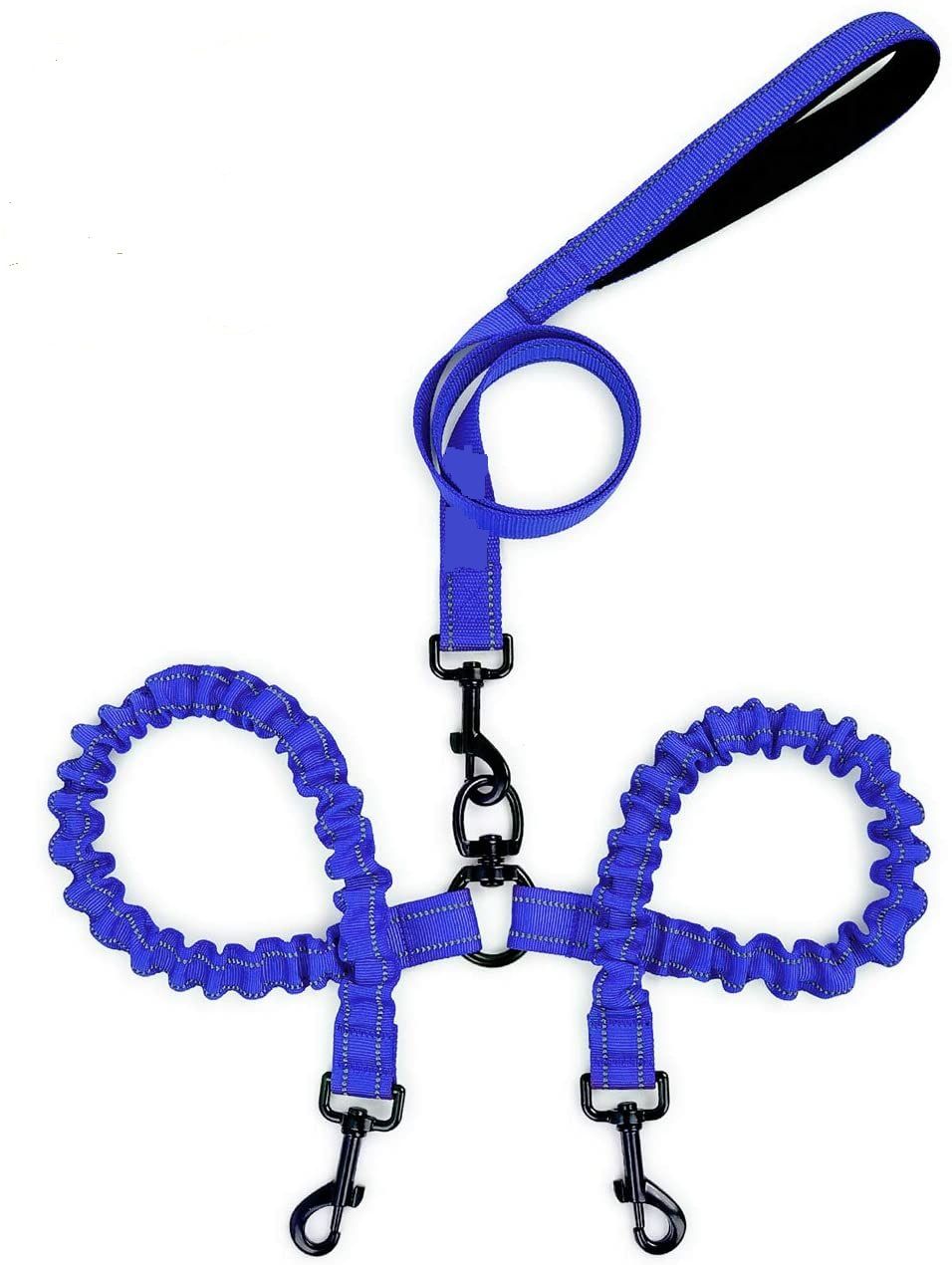 Explosion Proof Belt Luminous Pet Dual Head Rope, One Trailer With Two Large Dog Traction Ropes_voghion.com