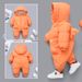 Premium Baby Down Jumpsuit – Soft & Warm Hooded Snowsuit For Boys & Girls (80-100cm, Orange/Cream)_voghion.com