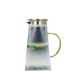 Gehämmerter quadratischer Glaskrug – verdickter, hitzebeständiger Wasserkrug für Eistee, Saft und aromatisiertes Wasser (modernes Küchengeschirr mit stabilem Griff)_voghion.com