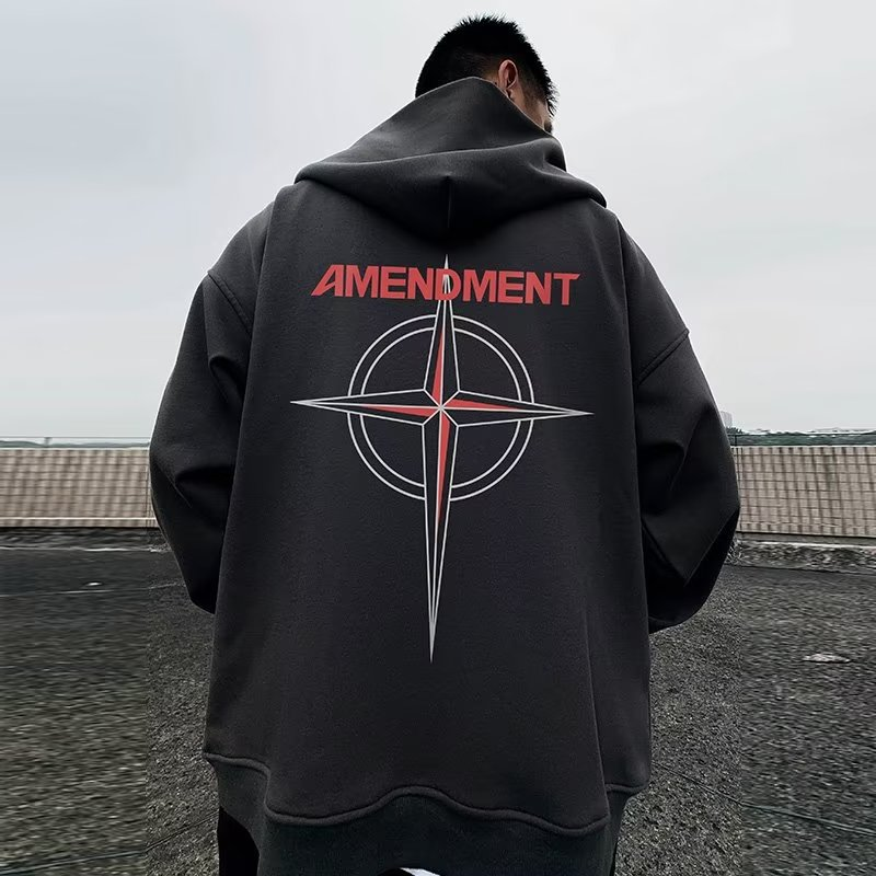 Fat plus size hooded jacket women with the same zipper hoodie, loose thin, casual spring and autumn for men_voghion.com
