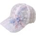 Sommartunn spetsdamkeps med broderad blommig mesh, andningsbar basebollkeps, koreansk mode, solskyddshatt_voghion.com