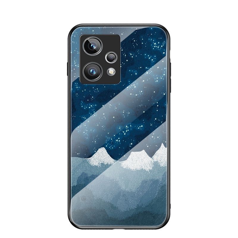 Realme 9 Pro Plus 8 Pro 7 6 Pro 5 3 9i etui ze szkła hartowanego pełna pokrywa przestrzeń Starry wzór nieba, odporna na _voghion.com