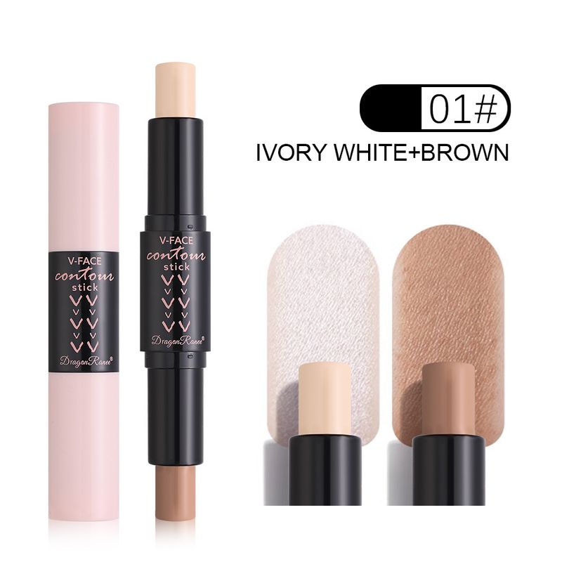 Dual-Ended Contour Stick - Matte Contour & Highlight Pen For Nose, Cheekbone & Face Shaping, Concealing & Brightening_voghion.com