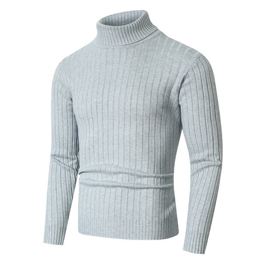 Maglione a collo alto da uomo in maglia a trecce - Pullover invernale spesso con motivo a coste (bordeaux/blu/marrone/nero/bianco, taglie dalla M alla 4XL)_voghion.com