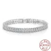 Nuovo bracciale in argento sterling 925, elegante, con zirconi e cristalli, gioielli raffinati per donne, ragazze, fidanzamento, matrimonio, glamour_voghion.com