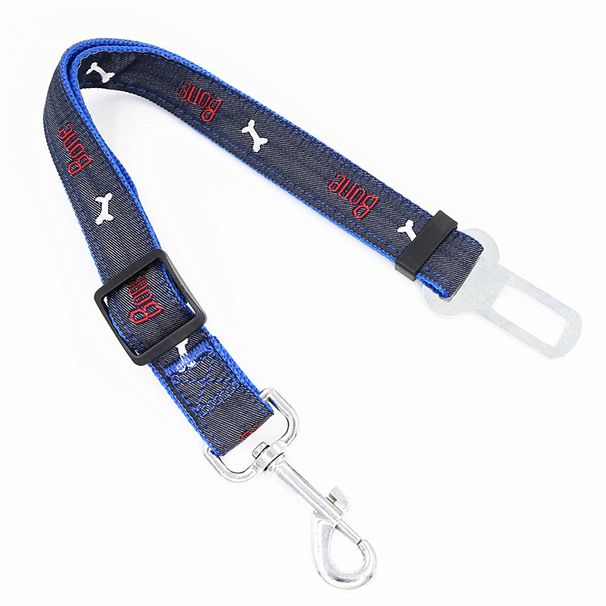 Pet Seat Belt Denim Thickened Car Dog Strap Small Size_voghion.com