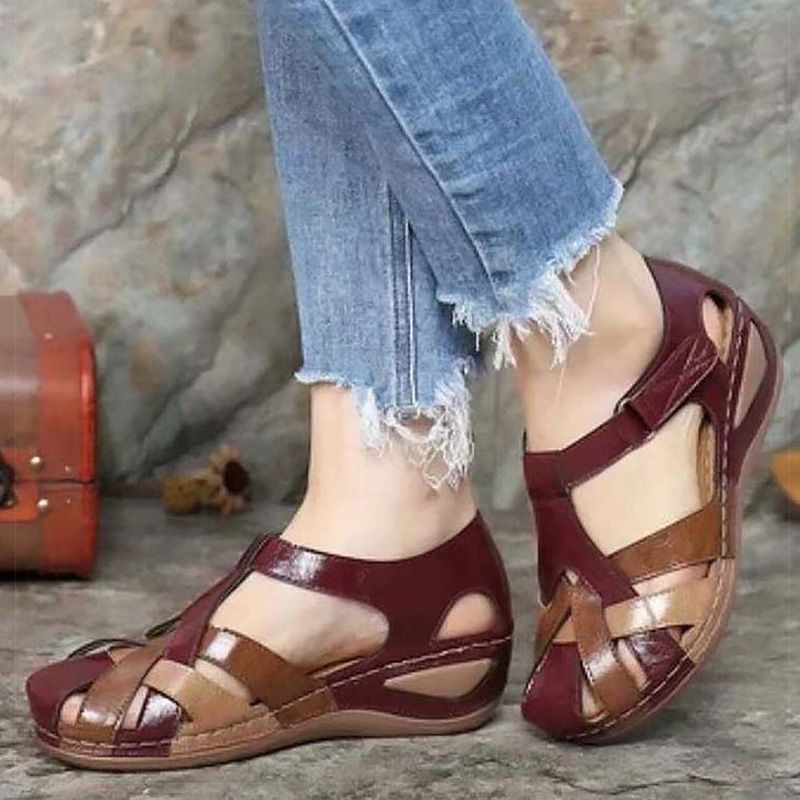 Sandały damskie Miękkie letnie buty dla kobiet Sandały na niskim obcasie Letnie eleganckie damskie buty na obcasie Lekkie obuwie damskie_voghion.com