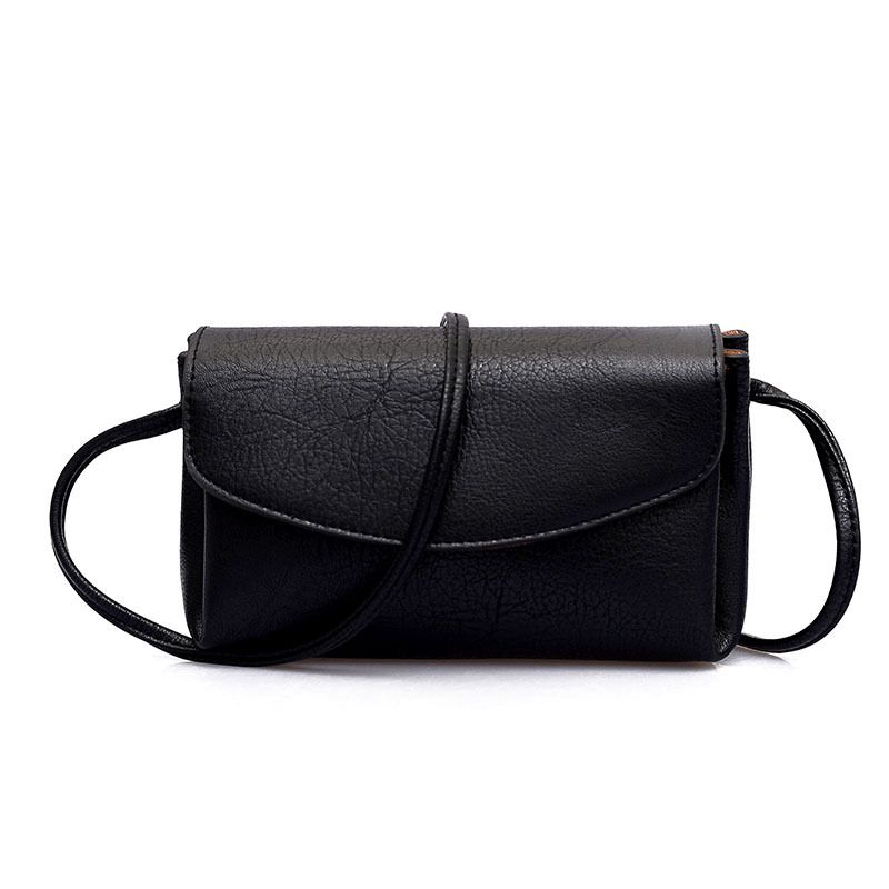 Double Pocket Small Square Simple Phone Single Shoulder Crossbody Women's Bag_voghion.com