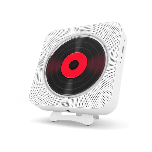 Tragbarer CD-Player, Bluetooth-Lautsprecher, Stereo-CD-Player, LED-Bildschirm, wandmontierbarer CD-Musik-Player mit IR-Fernbedienung, FM-Radio_voghion.com