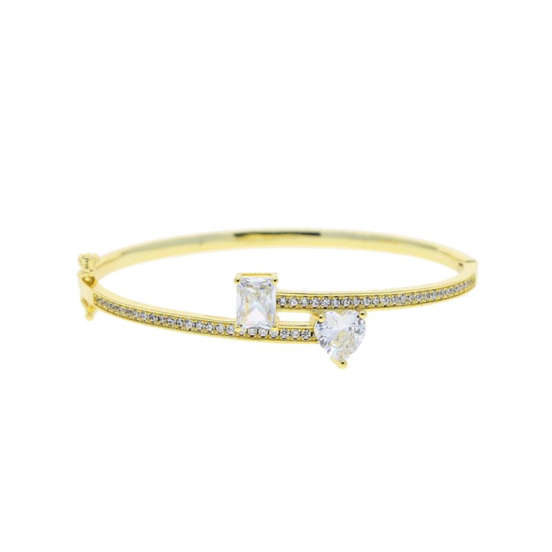 Schmuck & Accessoires Hip Hop Neues quadratisches herzförmiges Zirkonarmband Mode High-End-Temperament Weibliches Armband Leichter Luxus Vielseitiger Schmuck_voghion.com