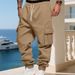 Cargo-Jogginghose mit Fleecefutter für Herren – Thermo-Arbeitshose mit verstellbarem Kordelzug und mehreren Taschen (S–3XL, 10 neutrale bis kräftige Farben)_voghion.com