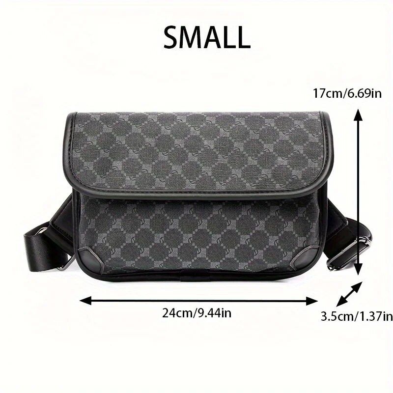 Rétro imprimé fleuri hommes Design de mode pour hommes bandoulière messager épaule fronde rabat sac mâle_voghion.com