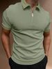 Heren poloshirt effen kleur korte mouwen revers t-shirt casual fit tops Europese en Amerikaanse herenkleding_voghion.com