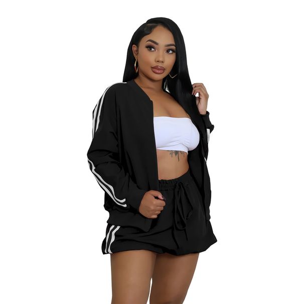 Damenbekleidung Mode Damenbekleidung Bandjacke Kurzer Rock Einfarbig Zweiteiliger Anzug Neu_voghion.com