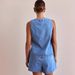 Sommermode Casual Sleeveless Tie Taille Damen Weste Denim Shorts Set_voghion.com