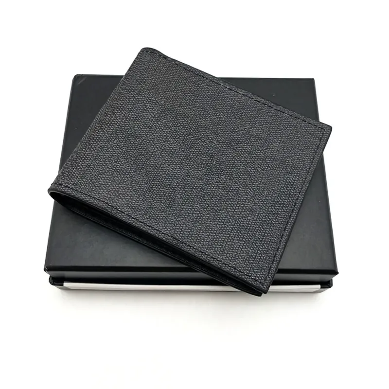 Mode Herren Designer Bifold Kurze Geldbörsen Klassische Männer Schlanke Kleine Geldbörse Animal Print Caoted Aus Canvas Mit Box_voghion.com