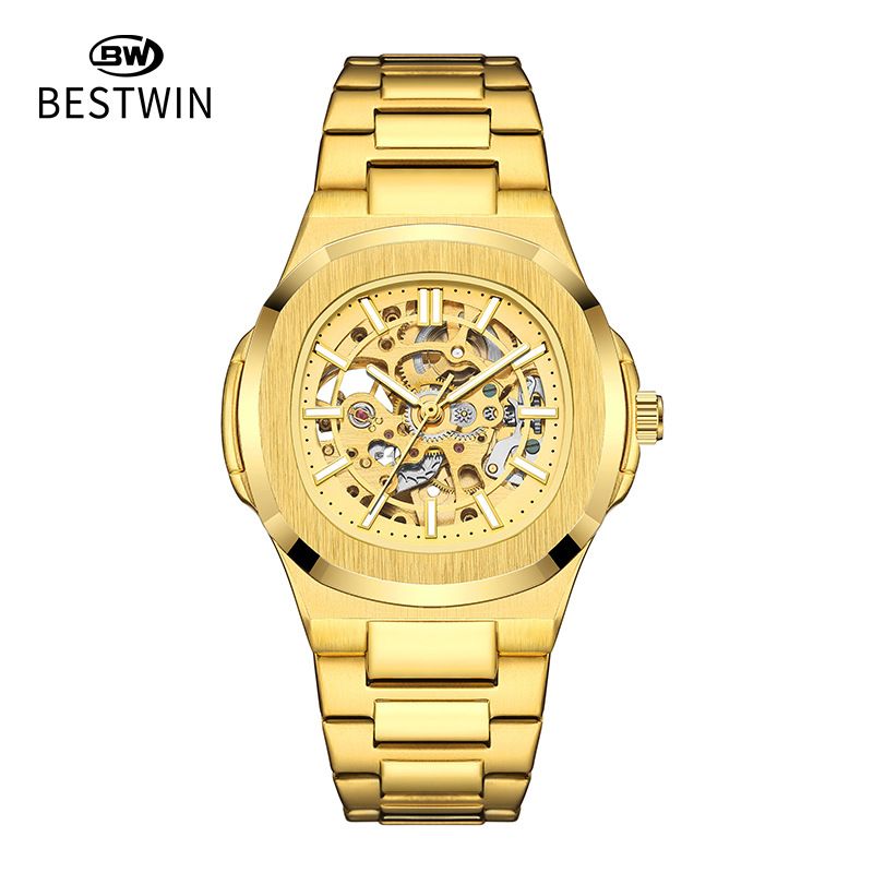 Hollow Men's Watch Automatic Mechanical Watch Doctor Pass Waterproof Men's Watch Gold Watch Business_voghion.com