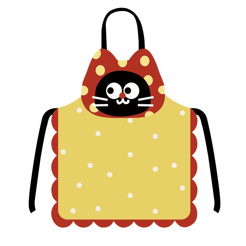 Cartoon Animal Shaped Adult Anti-Stain Sleeveless Home Fabric Kitchen Cooking Waist Apron_voghion.com
