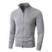 Veste en maille zippée coupe ajustée – Cardigan moderne à col montant pour homme, idéal pour les superpositions décontractées et élégantes_voghion.com