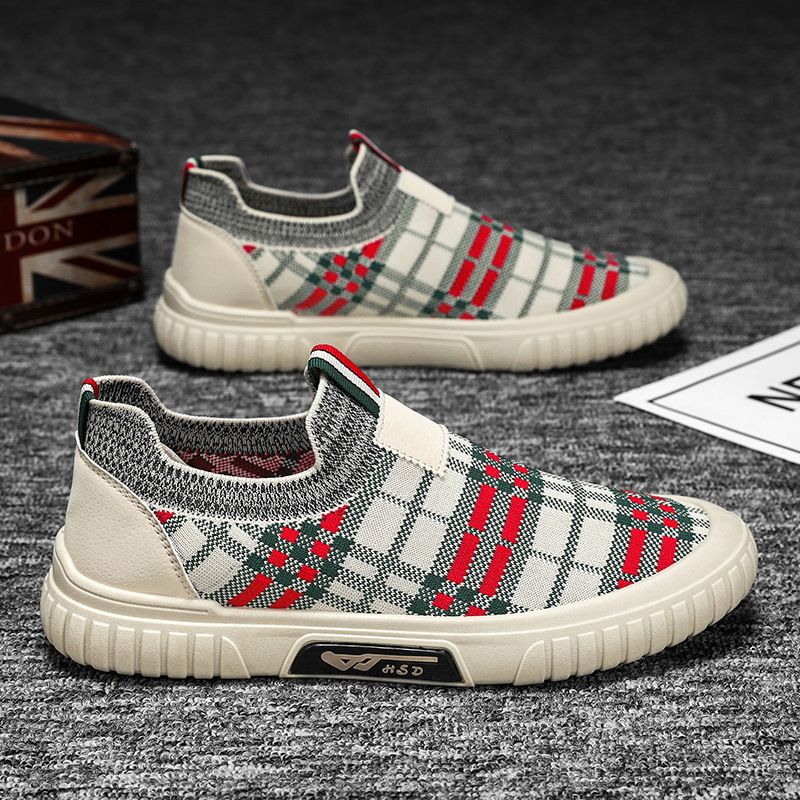 Scarpe da ginnastica casual estive slip-on da uomo, in tessuto a maglia leggero, con punta a calzino_voghion.com