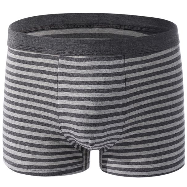 Herrenunterwäsche Boxershorts aus reiner Baumwolle mit mittlerer Taille, Jugendtrend, große Größe_voghion.com