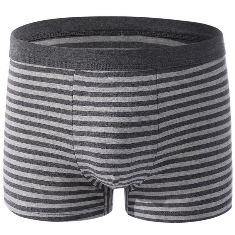 Men's Underwear Boxer Briefs Pure Cotton Mid Waist Youth Trend Large Size Boxer Briefs_voghion.com