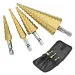 3 Teile/satz 3-12 4-12 4-20 4-32mm HSS Gerade Nut Schritt Bohrer bit Titan Beschichtet Holz Metall Loch Cutter Core Bohren Werkzeuge Set_voghion.com