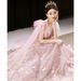 Romantic Pink Princess Ball Gown – Elegant A-Line Prom Dress For Weddings, Graduation & Formal Events (XS-5XL, Soft Tulle & Polyester)_voghion.com