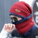 2024 Korean style Knitted with Fabric Velvet Warm Hoodie Men's Hat and Neck Same Style_voghion.com