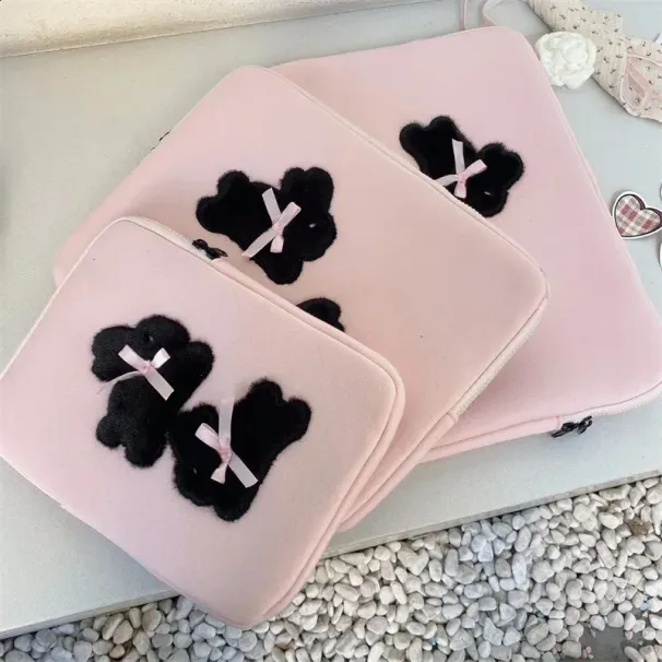 Söt kanindatorväska lämplig för iPad 9,7-11 tums bookHP 13,3141515,616 tums laptopväska skyddande fodral 240907_voghion.com