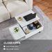 39" Wood Lift Top Coffee Table With Hidden Compartment And Storage Shelf For Living Room, Reception Room, White_voghion.com