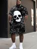 Men's Clothing Plus Size Summer T Shirt Shorts Suit Pattern Animal 3D Digital Printing Casual Beach Pants Suit_voghion.com