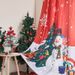 Christmas Print Curtains – Semi-Sheer Holiday Window Decor With Festive Snow Scene & Gift Patterns (140x220cm, Polyester, Ready-to-Hang)_voghion.com