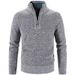 Winter Männer Fleece Dicker Pullover Halb Zipper Rollkragen Warme Pullover Qualität Männlich Dünne Gestrickte Wolle Pullover Für Frühling_voghion.com