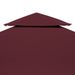 2-Tier Gazebo Top Cover 1 oz/ft² 9.8'x9.8' Bordeaux_voghion.com