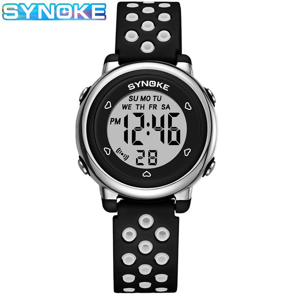 valoisa suuren näytön muotikello, kaksivärinen ranneke mies- ja naisopiskelijoille, värikäs lasten elektroninen kello_voghion.com