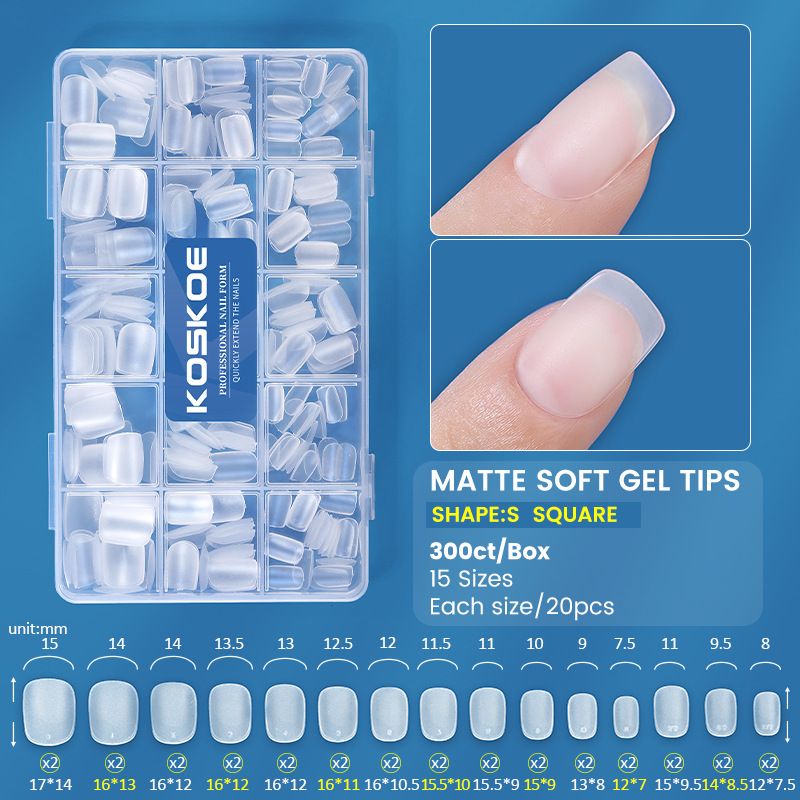 False Nails 300pcs Boxed Nail Art Nail Tips Fully Frosted Ultra Thin Seamless Free Of Carving And Grinding Almond Full Stickers Boxed False Nail_voghion.com