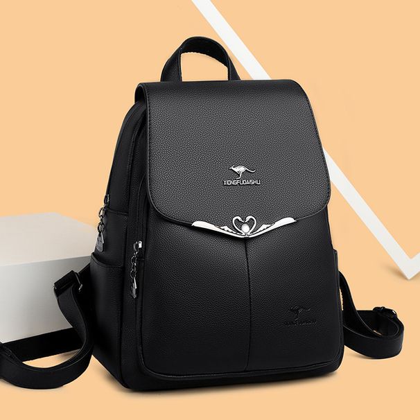 Mochila feminina de couro macio, nova moda, mochila de viagem para mãe de meia-idade, bolsa de couro macio, grande capacidade_voghion.com