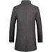 Autumn and winter mid to long slim fit solid color woolen windbreaker coat, men's clothing_voghion.com