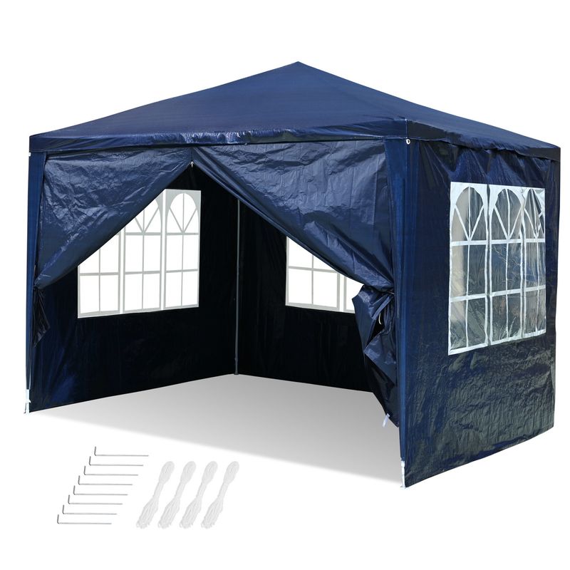 3*3m Gazebo/Wedding Tent w/4 Side Wall_voghion.com