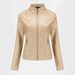 Women's Clothing Leather Jacket Leather Jacket Casual Spring and Autumn Coat_voghion.com