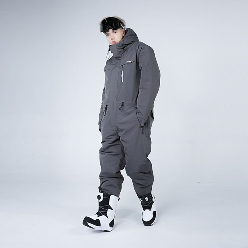 Kombinezon narciarski, odporny na zimno, unisex, jednoczęściowy, outdoorowy, wodoodporny, wiatroszczelny, pogrubiony, termiczny, zintegrowany, kolarski, wędkarski_voghion.com
