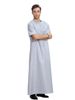 Herrenbekleidung Kurzarm Einfarbig Herren Robe Muslim Kaftan Einfach_voghion.com