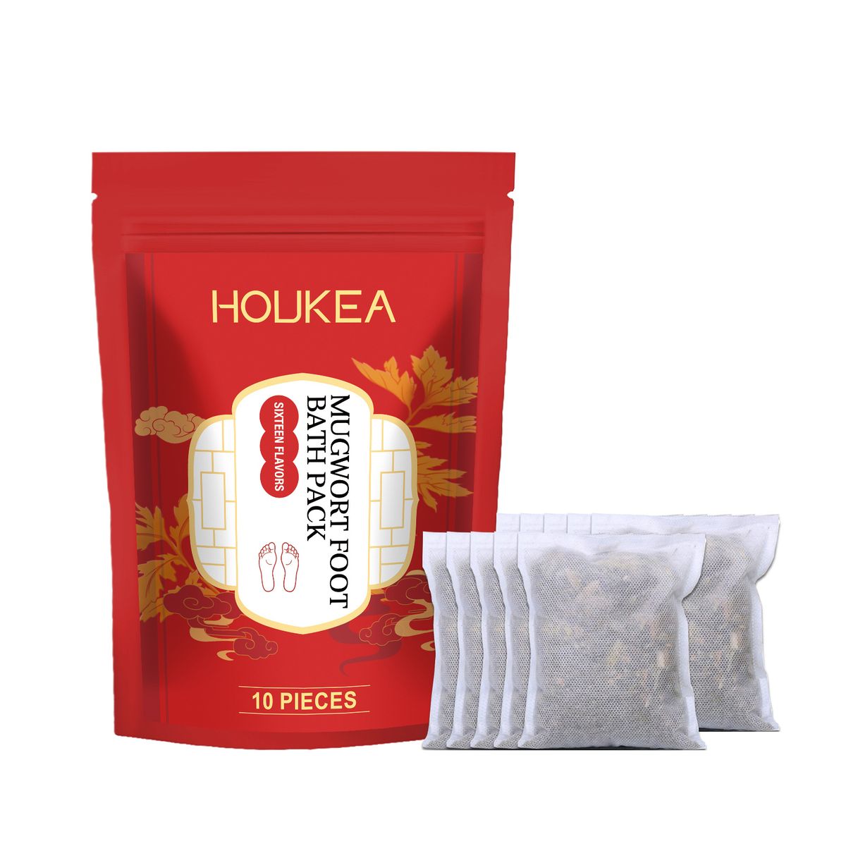 Herbal foot bath bag for comfortable daily cleaning and moisturizing. Herbal ingredients for foot care_voghion.com