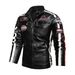 Männer Vintage Motorradjackete Moud Nei Biker Liederjackete Männer Broderie Bombermantel Wanter Fleece PU Iwwermantel_voghion.com