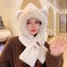Cappello di peluche spesso e foderato in pile integrato, versatile, per protezione del collo, autunno inverno 2025 da donna_voghion.com