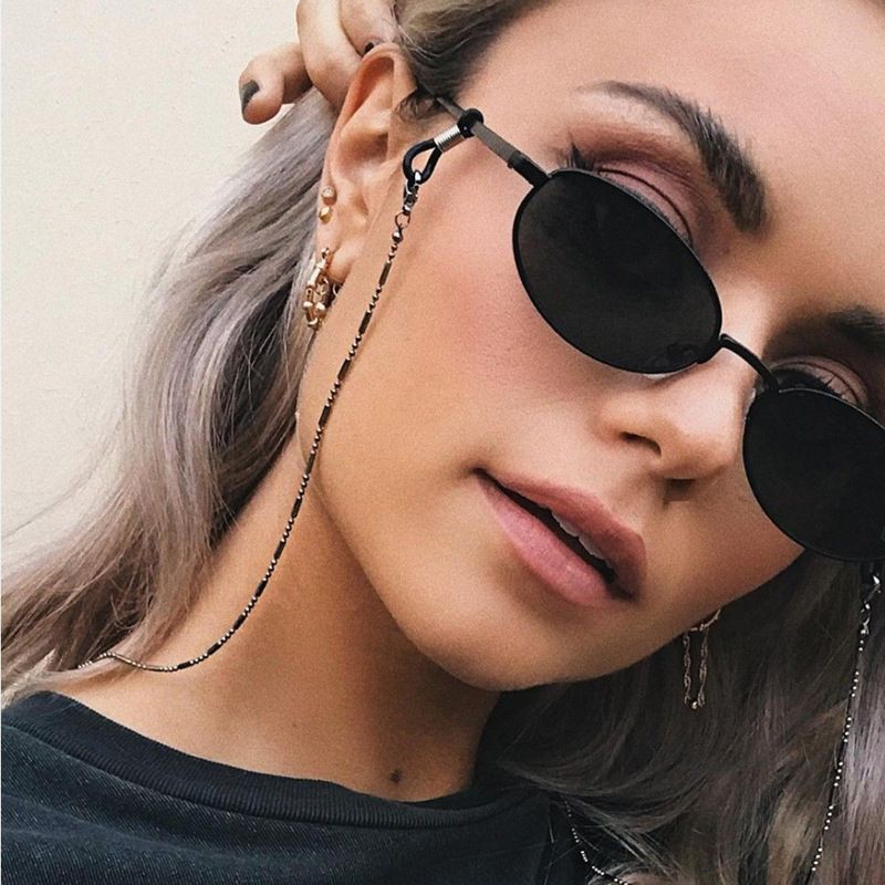 Zubehör Kupfer Runde Perle Brille Frauen Hals hängen Anti-Drop Sonnenbrille Maske Kette_voghion.com