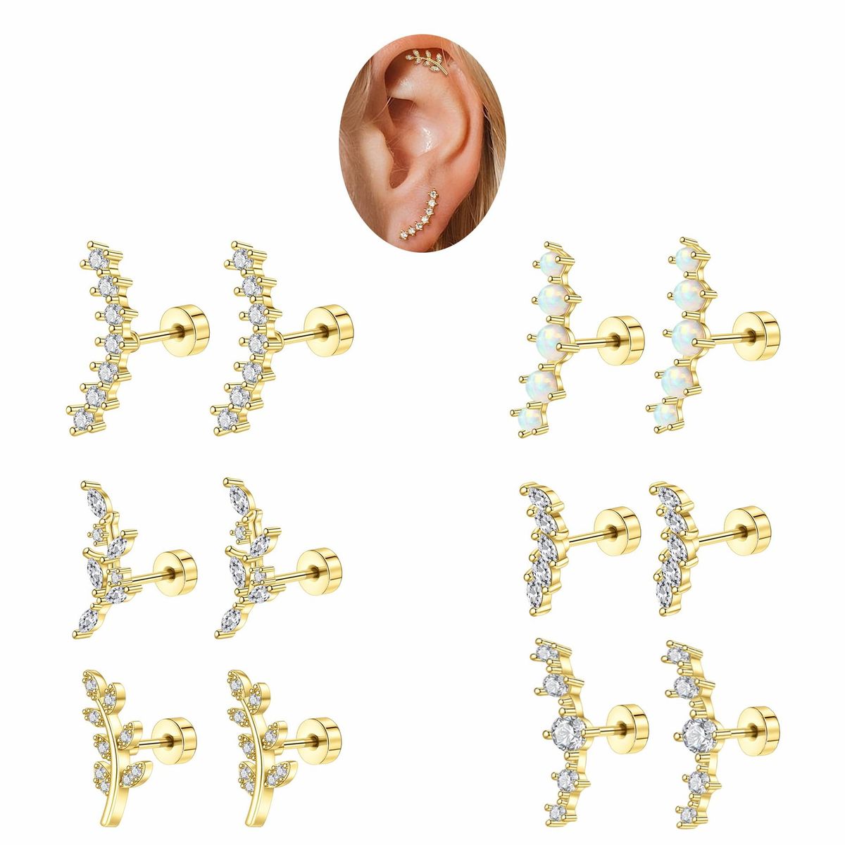 Vendita calda, orecchini da donna alla moda, squisiti e splendidi, di alta qualità, con zirconi di alta qualità._voghion.com