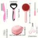8-Piece Dog Brush Grooming Set With Nail Clippers And File Pet Cleaning Kit Flea Comb_voghion.com