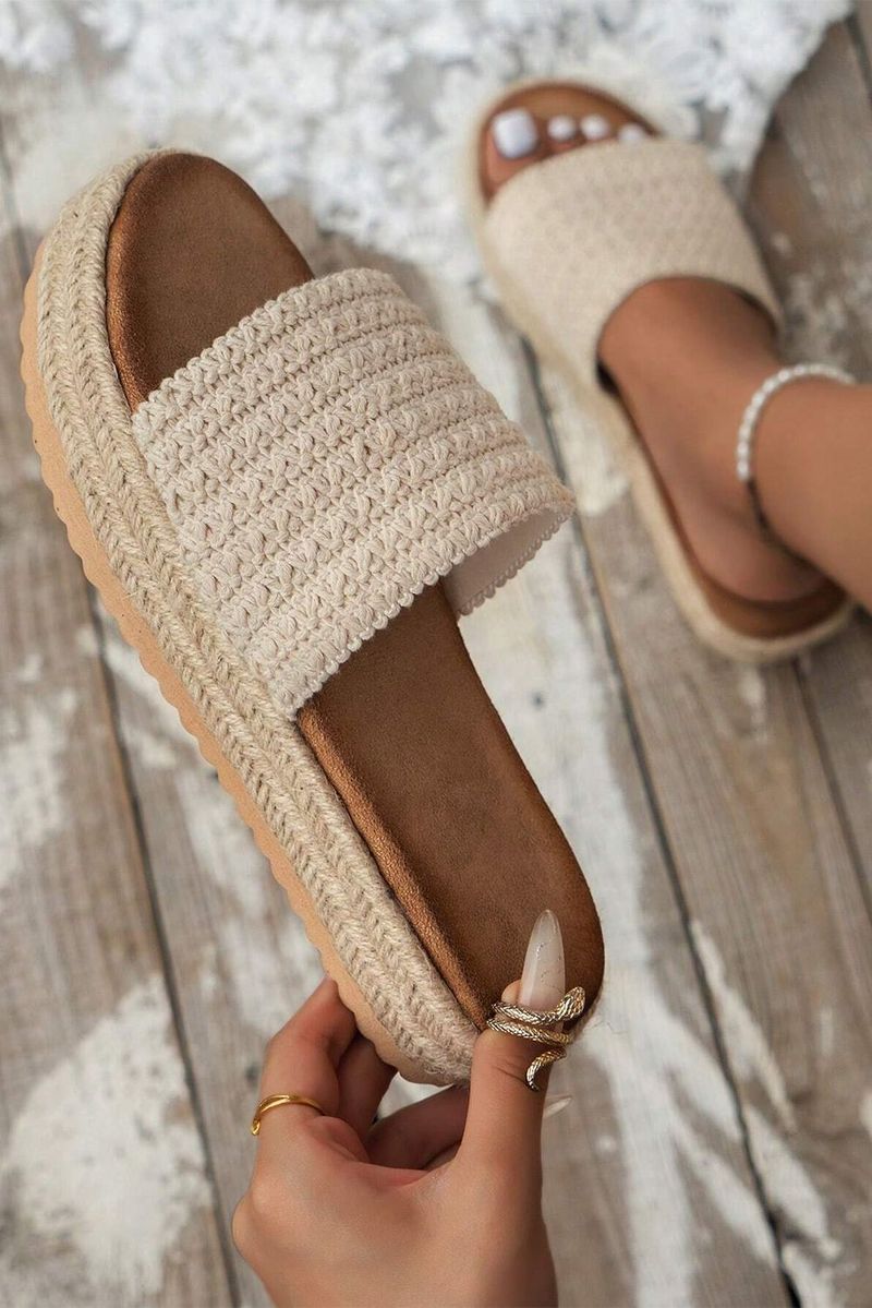 Women's Shoes Large Size Platform Bottom Rope Sandals For Women Spring And Summer New Thick Soled Slippers Fashionable Thick Soled Sandals_voghion.com